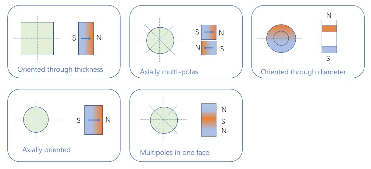 Magnetization Direction Diagram of a Magnet